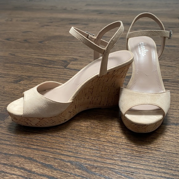 Suede Wedge Heels - Picture 2 of 4